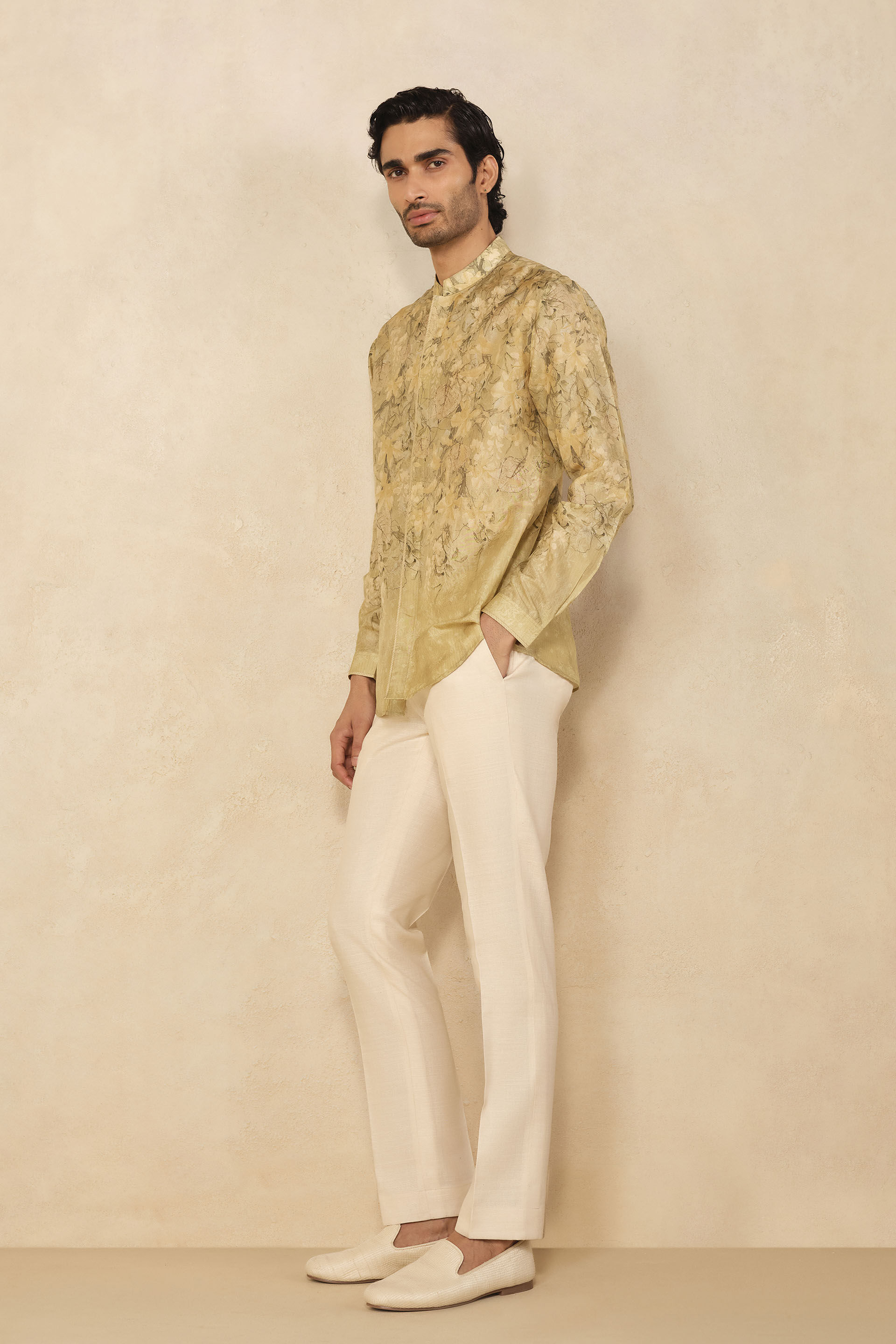 Nivaan Silk Shirt - Sage Green, Sage Green, image 3